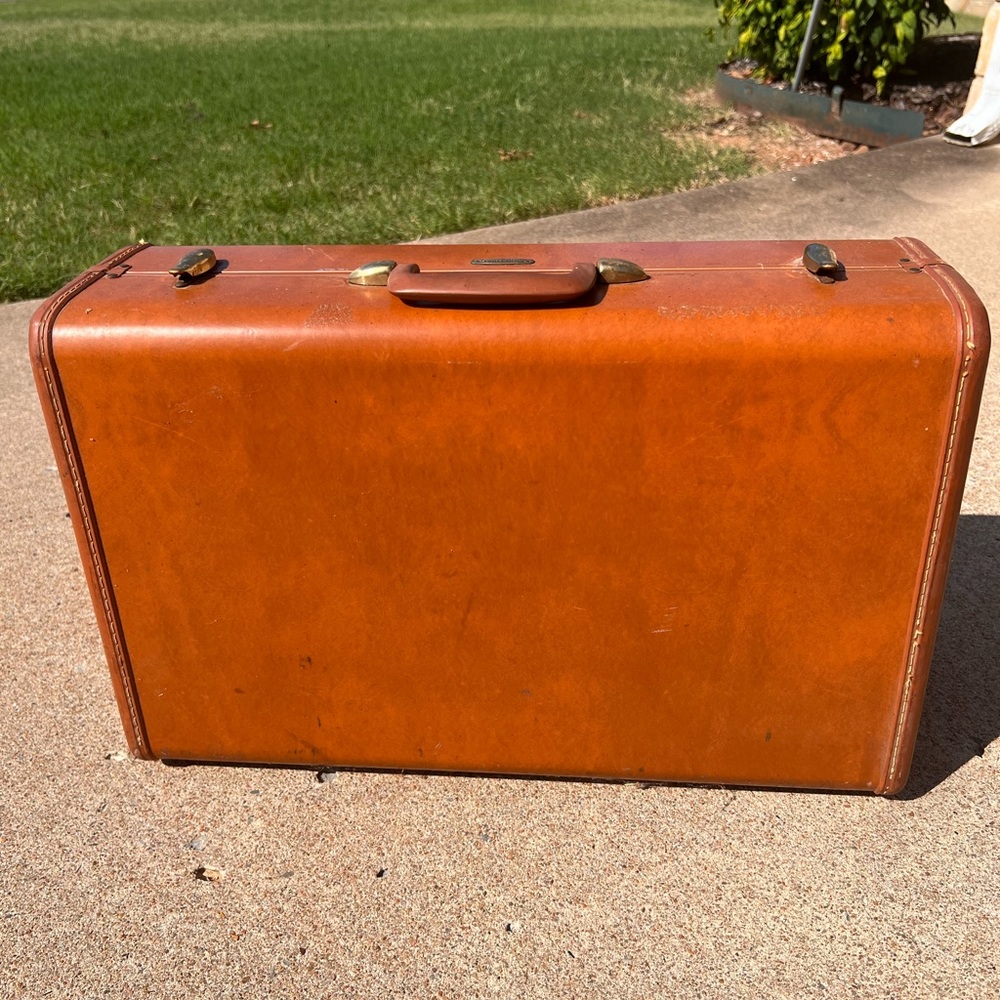 Samsonite Brown Mid Century Vintage Luggage